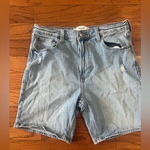 Hollister Men's Faded Blue Jean Shorts